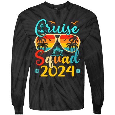 Cruise Squad 2024 Summer Vacation Matching Family Cruise Tie-Dye Long Sleeve Shirt