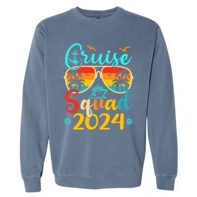 Cruise Squad 2024 Summer Vacation Matching Family Cruise Garment-Dyed Sweatshirt