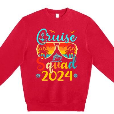 Cruise Squad 2024 Summer Vacation Matching Family Cruise Premium Crewneck Sweatshirt