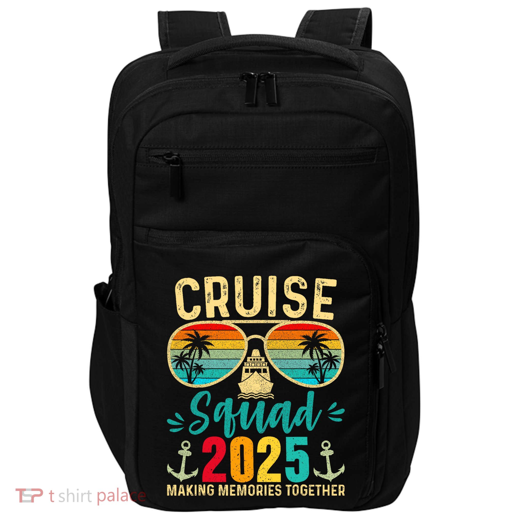 Cruise Squad 2025 Family Friends Vacation Cruising Ship Trip Impact Tech Backpack
