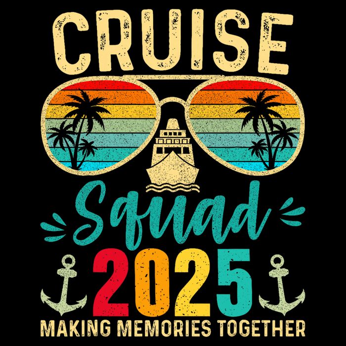 Cruise Squad 2025 Family Friends Vacation Cruising Ship Trip 7-Panel Snapback Hat