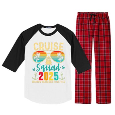 Cruise Squad 2025 Family Friends Vacation Cruising Ship Trip Raglan Sleeve Pajama Set