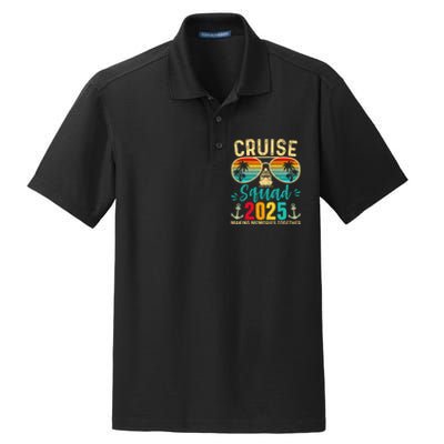 Cruise Squad 2025 Family Friends Vacation Cruising Ship Trip Dry Zone Grid Polo