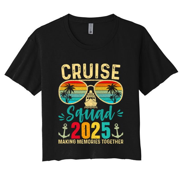 Cruise Squad 2025 Family Friends Vacation Cruising Ship Trip Crop Top
