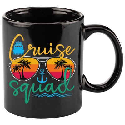 Cruise Squad 2025 Family Vacation Beach Matching Groupe 11oz C Handle Ceramic Mug
