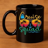 Cruise Squad 2025 Family Vacation Beach Matching Groupe 11oz C Handle Ceramic Mug