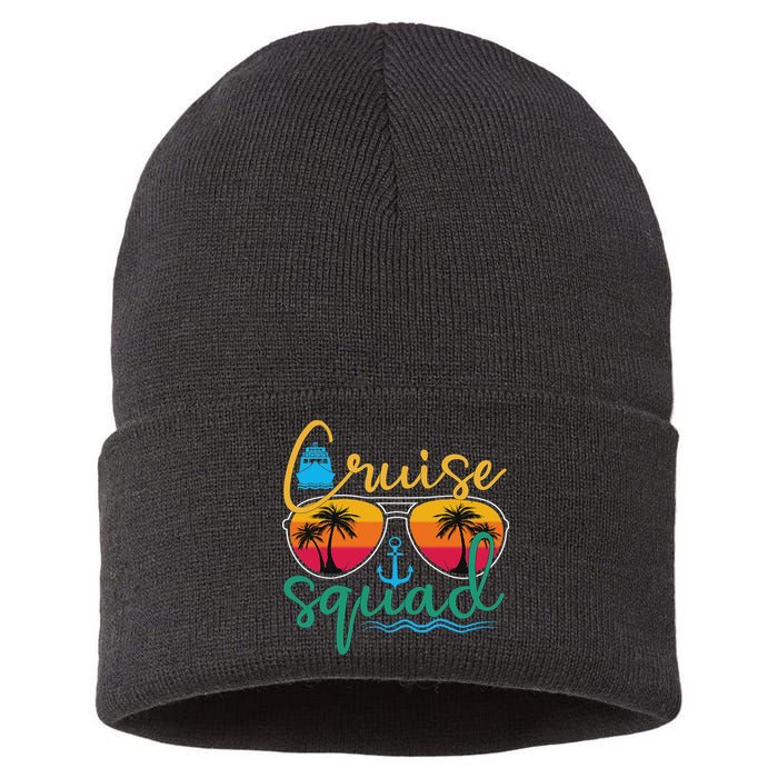 Cruise Squad 2025 Family Vacation Beach Matching Groupe Sustainable Knit Beanie