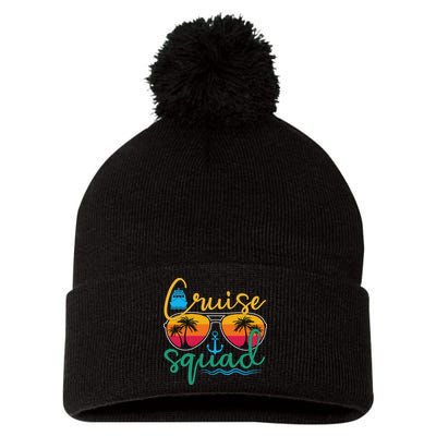 Cruise Squad 2025 Family Vacation Beach Matching Groupe Pom Pom 12in Knit Beanie