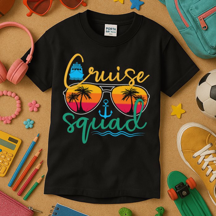 Cruise Squad 2025 Family Vacation Beach Matching Groupe Kids T-Shirt