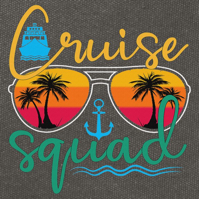 Cruise Squad 2025 Family Vacation Beach Matching Groupe Cotton Canvas Backpack