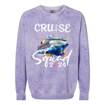 Cruise Squad 2024 Matching Family Cruise Trip Colorblast Crewneck Sweatshirt