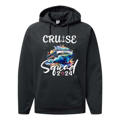 Cruise Squad 2024 Matching Family Cruise Trip Performance Fleece Hoodie