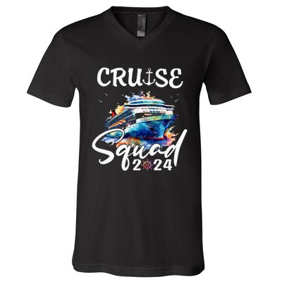 Cruise Squad 2024 Matching Family Cruise Trip V-Neck T-Shirt