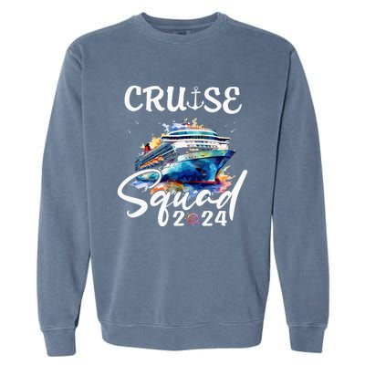 Cruise Squad 2024 Matching Family Cruise Trip Garment-Dyed Sweatshirt