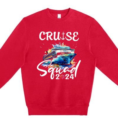 Cruise Squad 2024 Matching Family Cruise Trip Premium Crewneck Sweatshirt