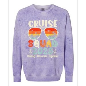 Cruise Squad 2025 Summer Vacation Matching Family Cruise Colorblast Crewneck Sweatshirt