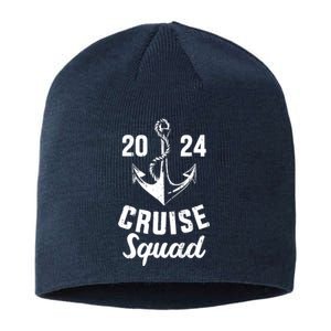 Cruise Squad 2024 With Anchor For Cruising Crew Sustainable Beanie