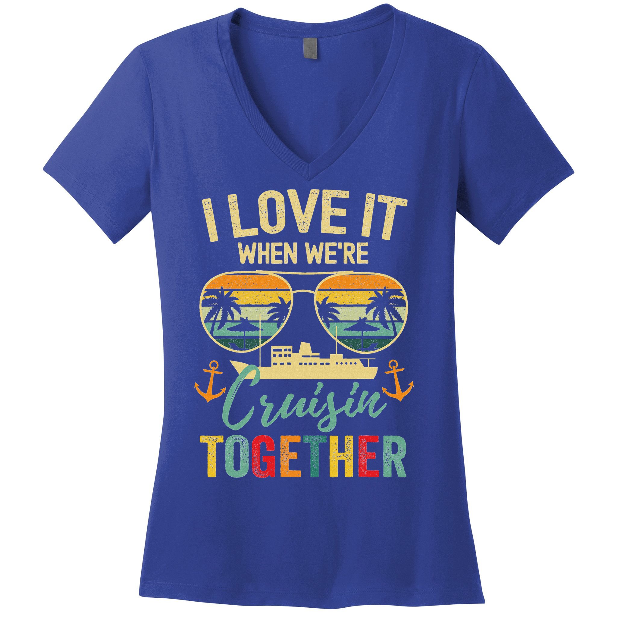 Cruise Squad 2025 Friends Family Couples Matching Women's V-Neck T-Shirt