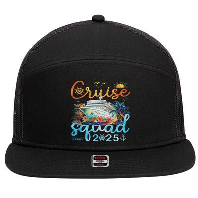 Cruise Squad 2025 Family Group Matching Cruising Vacation 7 Panel Mesh Trucker Snapback Hat