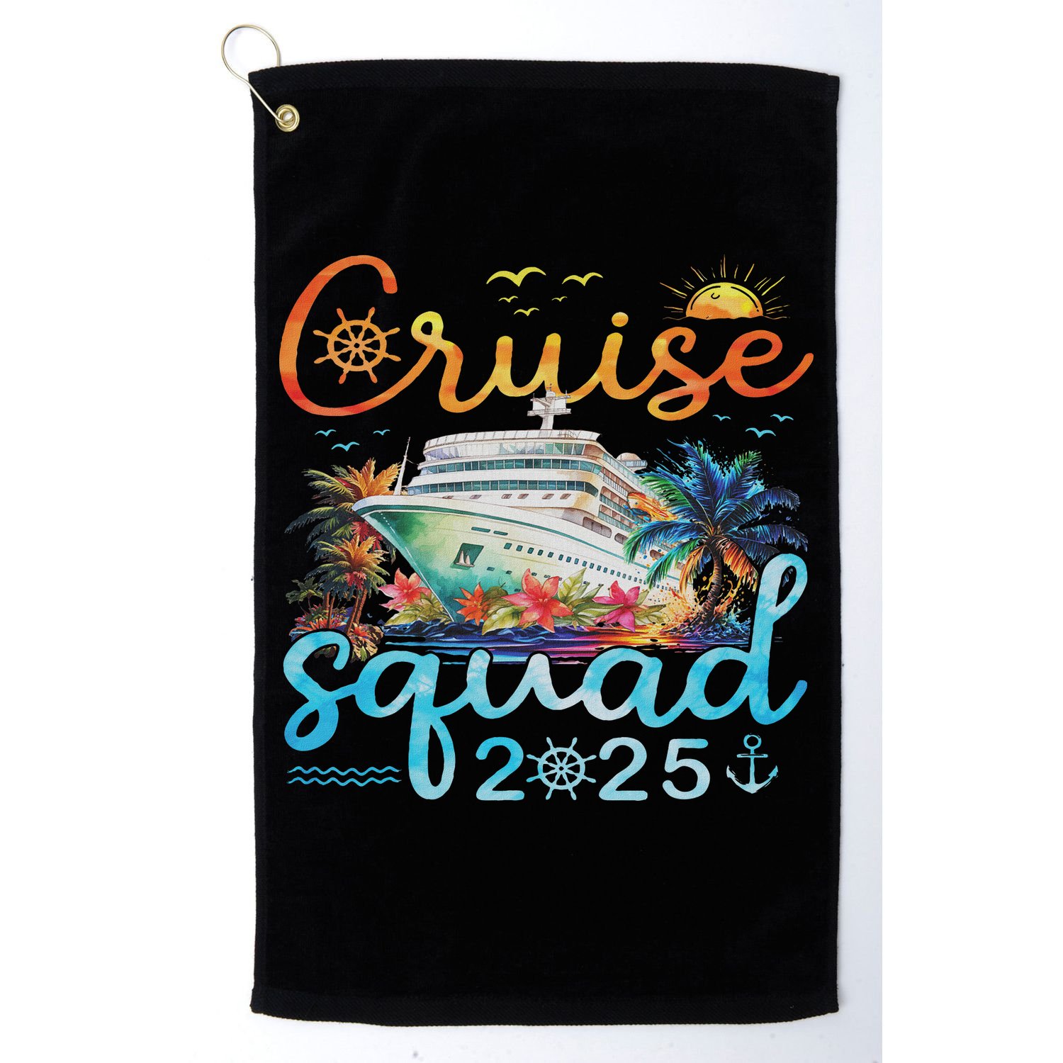 Cruise Squad 2025 Family Group Matching Cruising Vacation Golf Towel