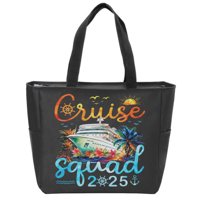 Cruise Squad 2025 Family Group Matching Cruising Vacation Zip Tote Bag