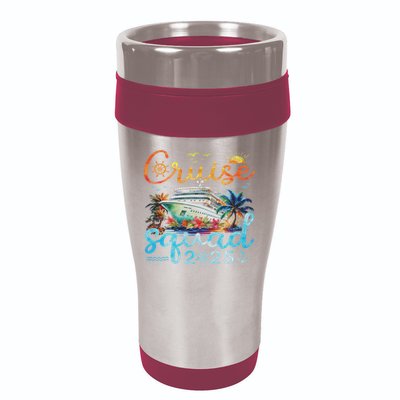 Cruise Squad 2025 Family Group Matching Cruising Vacation 16oz Travel Tumbler