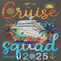 Cruise Squad 2025 Family Group Matching Cruising Vacation Cotton Canvas Backpack