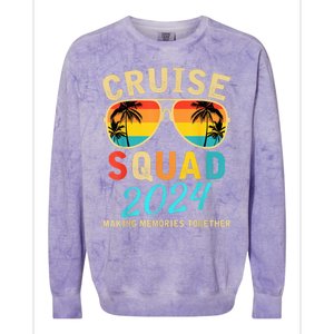 Cruise Squad 2024 Summer Vacation Matching Family Group Colorblast Crewneck Sweatshirt