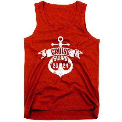 Cruise Squad 2024 With Anchor Cruise Squad 2024 Sailing Gift Tank Top