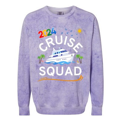 Cruise Squad 2024 Family Vacation Matching Group Colorblast Crewneck Sweatshirt