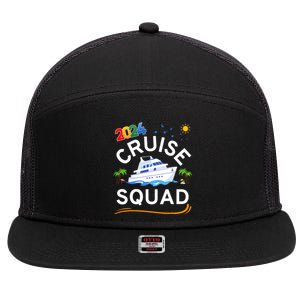 Cruise Squad 2024 Family Vacation Matching Group 7 Panel Mesh Trucker Snapback Hat