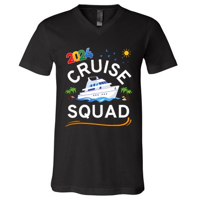 Cruise Squad 2024 Family Vacation Matching Group V-Neck T-Shirt