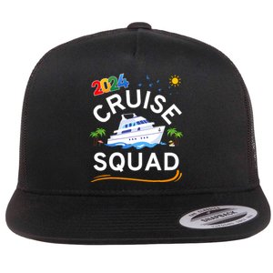 Cruise Squad 2024 Family Vacation Matching Group Flat Bill Trucker Hat