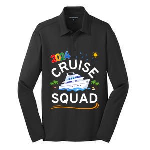 Cruise Squad 2024 Family Vacation Matching Group Silk Touch Performance Long Sleeve Polo