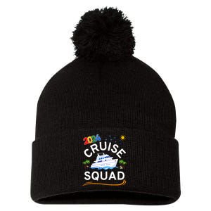 Cruise Squad 2024 Family Vacation Matching Group Pom Pom 12in Knit Beanie