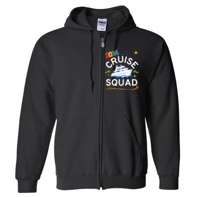 Cruise Squad 2024 Family Vacation Matching Group Full Zip Hoodie