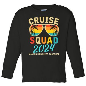 Cruise Squad 2024 Summer Vacation Matching Family Group Toddler Long Sleeve Shirt