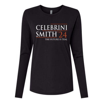 Celebrini Smith 24 The Future Is Teal Womens Cotton Relaxed Long Sleeve T-Shirt