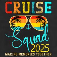 Cruise Squad 2025 Family Vacation Matching Group Summer 7 Panel Mesh Trucker Snapback Hat