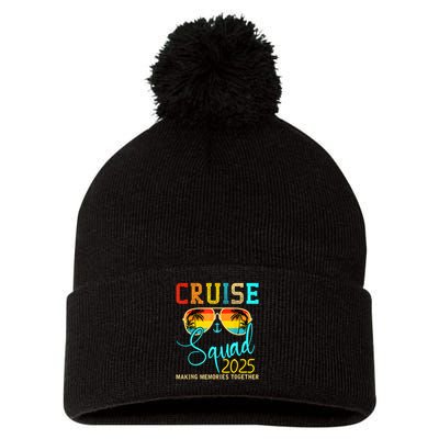 Cruise Squad 2025 Family Vacation Matching Group Summer Pom Pom 12in Knit Beanie