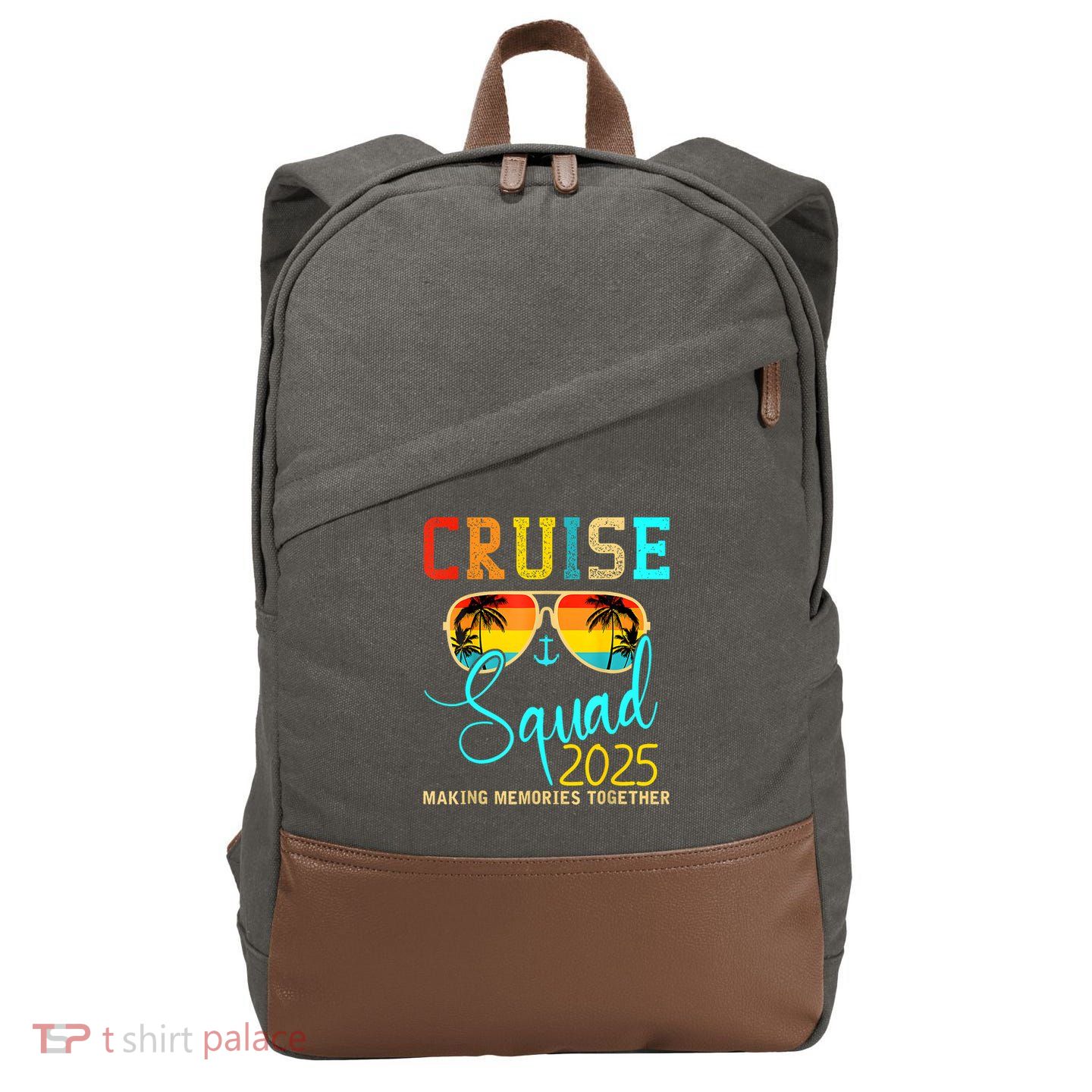 Cruise Squad 2025 Family Vacation Matching Group Summer Cotton Canvas Backpack
