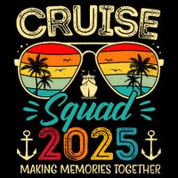 Cruise Squad 2025 Family Group Matching Summer Vacation Cooling Performance Crew T-Shirt