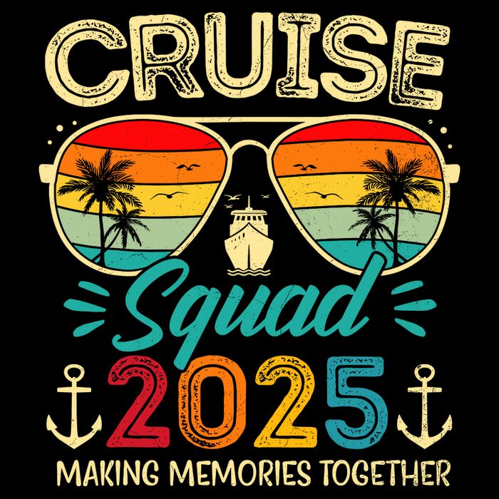 Cruise Squad 2025 Family Group Matching Summer Vacation Cooling Performance Crew T-Shirt