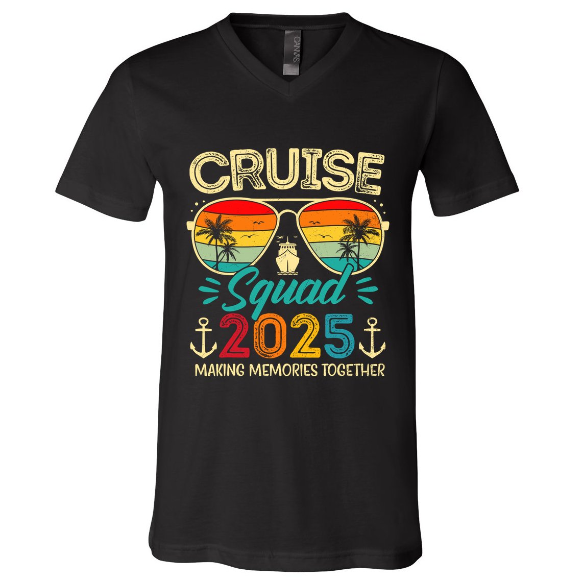 Cruise Squad 2025 Family Group Matching Summer Vacation V-Neck T-Shirt
