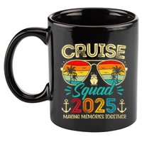 Cruise Squad 2025 Family Group Matching Summer Vacation 11oz C Handle Ceramic Mug
