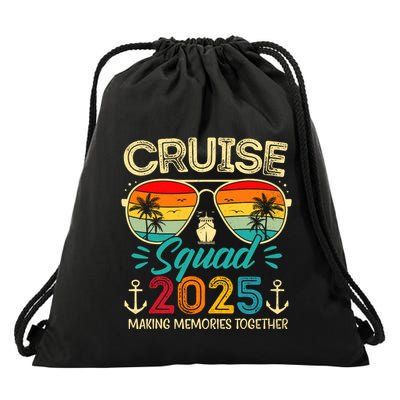 Cruise Squad 2025 Family Group Matching Summer Vacation Drawstring Bag
