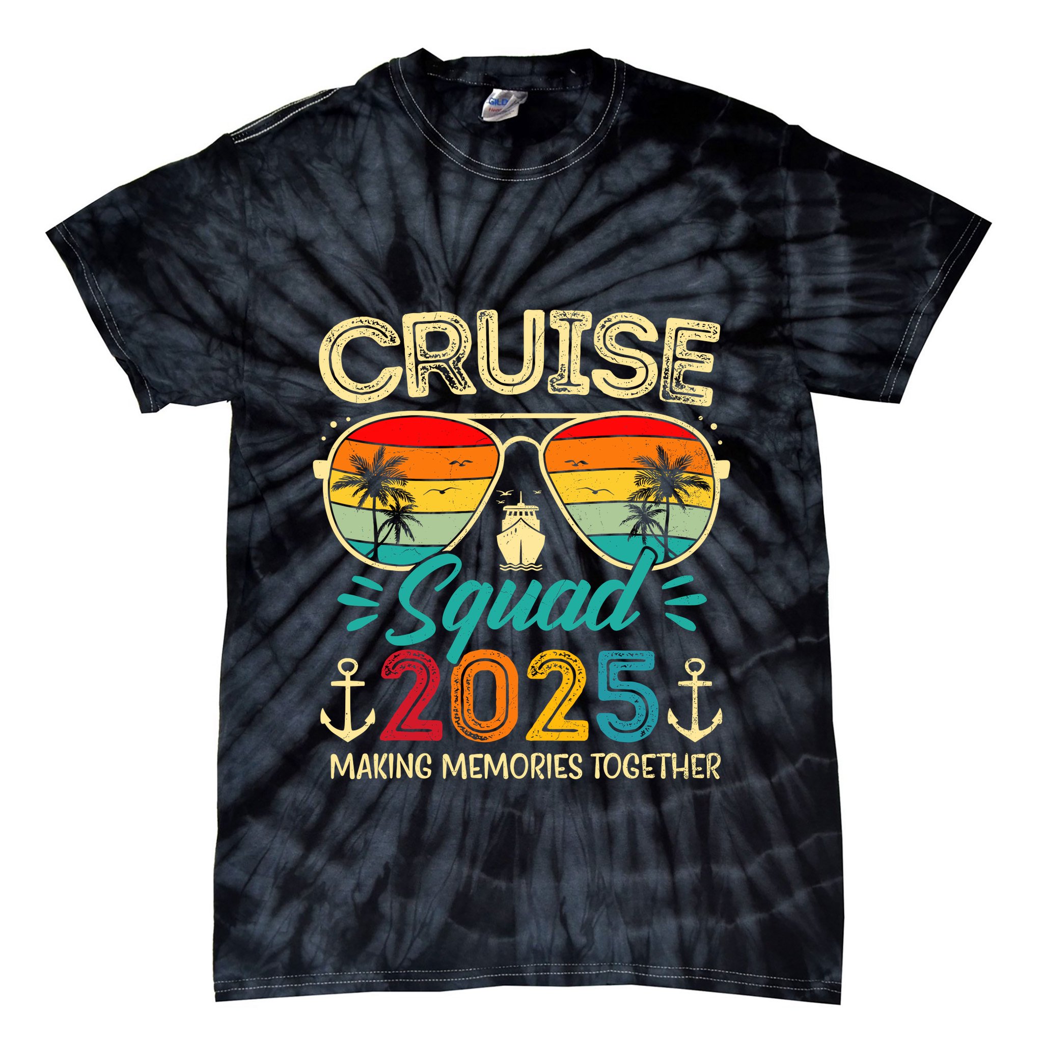 Cruise Squad 2025 Family Group Matching Summer Vacation Tie-Dye T-Shirt