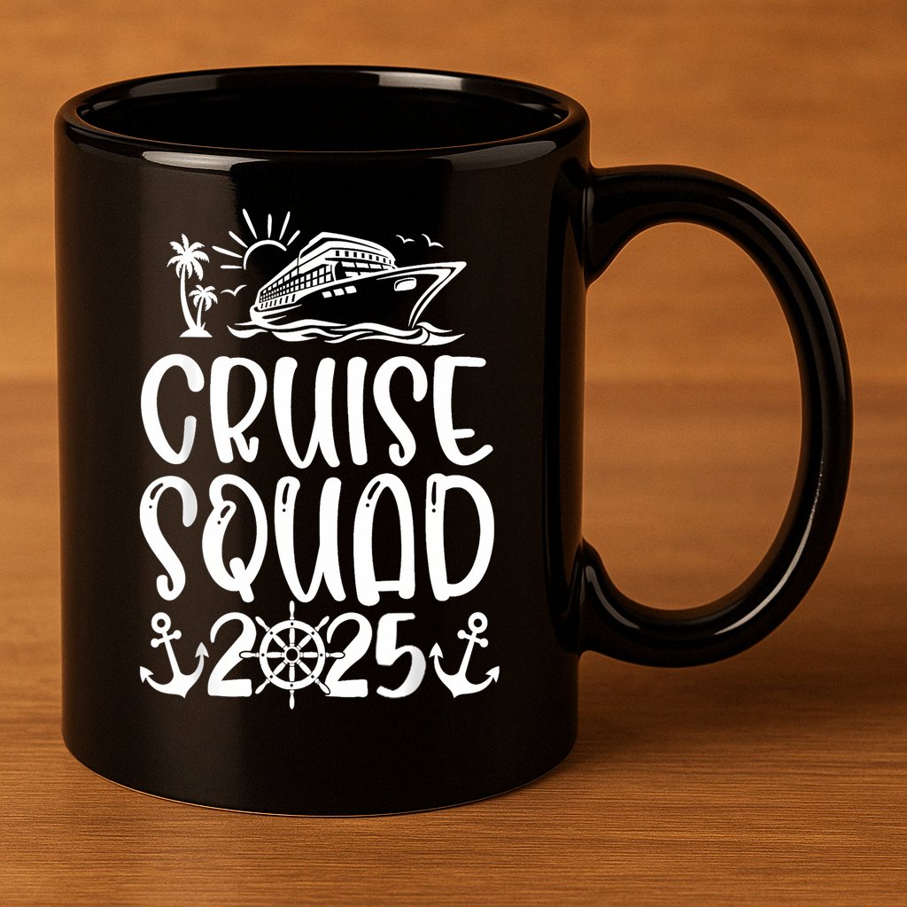 Cruise Squad 2025 Vacation Matching Family 11oz C Handle Ceramic Mug