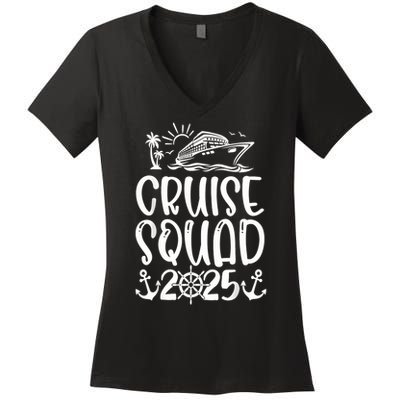 Cruise Squad 2025 Vacation Matching Family Women's V-Neck T-Shirt