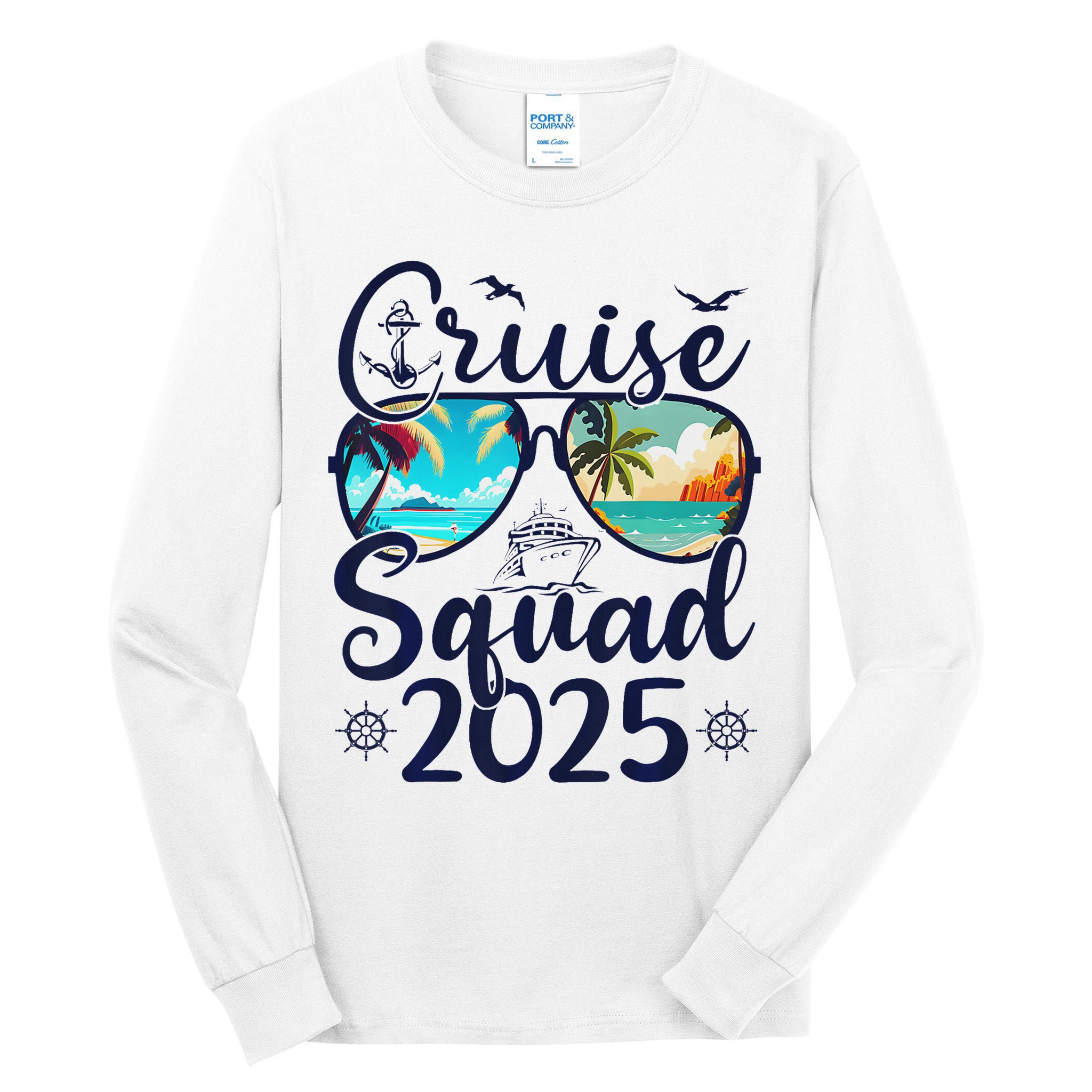 Cruise Squad 2025 Family Group Matching Summer Vacation Tall Long Sleeve T-Shirt